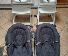 Baby bouncer and highchair