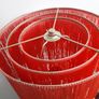 Orange fringed lamp on bass base Image 2
