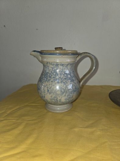 Hand Made 1970's  Irish Owen Killew Stoneware milk pitcher and sugar bowl