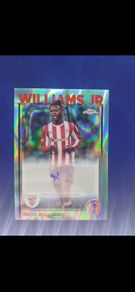 2024-25 Topps Chrome UEFA Nico Williams ON-CARD AUTO /199 Aqua Refractor