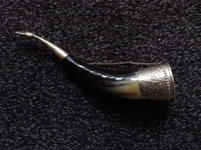 Russian ( Soviet ) Horn Drinking Cup with Duck Shaped Head