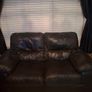 Brown leather sofa set - 3 seater and 2 seater Image 2