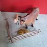 Vintage Toy Farm Playset of 2 cows Plastic Animals Image 8