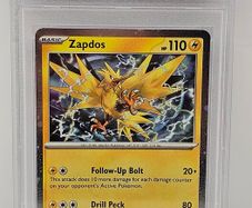 Pokemon TCG SVP EN Zapdos SSP Three Pack Blisters PSA MINT 9