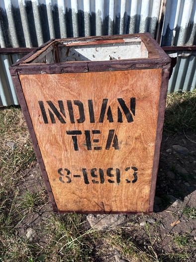 Wooden tea chest