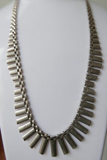 Vintage Cascading Necklace hallmarked 925 Sterling Silver length 17,5"  - 25,1g