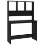 Desk with Shelves Black 110x45x157 cm Chipboard Image 2