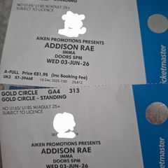 2 Tickets For Addison Rae