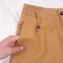 Zara Tan Camel Brown High Waist Wide Leg Trousers with White Turn-Up Cuffs Size S Image 4