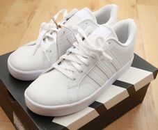 All White Adidas Smart Casual Leather Shoes | Size 5.5-6 UK | Brand New