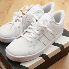All White Adidas Smart Casual Leather Shoes | Size 5.5-6 UK | Brand New