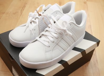 All White Adidas Smart Casual Leather Shoes | Size 5.5-6 UK | Brand New