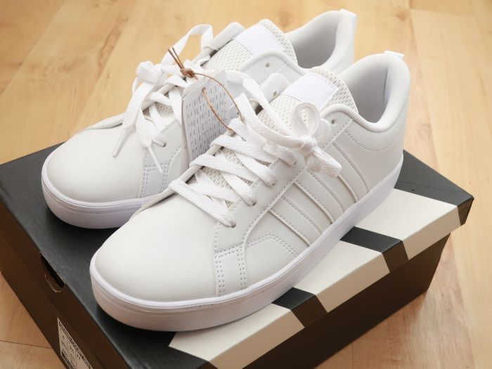 All White Adidas Smart Casual Leather Shoes | Size 6 UK | Brand New
