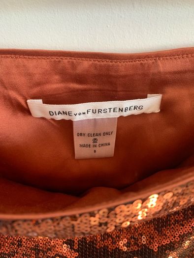 skirt copper sequins Diane von furstenberg