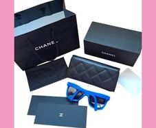 CHANEL Y2K Electric-Blue Sunglasses & Accessories
