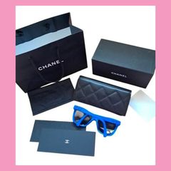 CHANEL Y2K Electric-Blue Sunglasses & Accessories