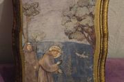 "St. Francis Preaching to the Birds" wall hanging