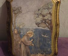 "St. Francis Preaching to the Birds" wall hanging