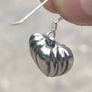 Vintage Sterling Silver Love heart earrings Image 8