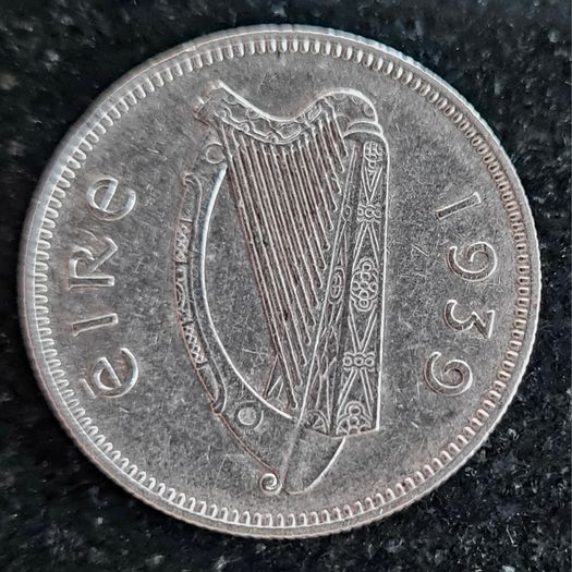 Ireland 1939 Silver Shilling Coin