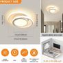 32W 2880LM Modern Ceiling Light Round Small Ceiling Lighting Fixture Aluminum, 3000K Warm White Close to Ceiling Light Fixture for Hallway,Bedroom, Kitchen, Living Room Image 2