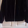 Womens  Black Velvet Bomber Jacket Image 3