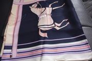 Silk scarf with horses design