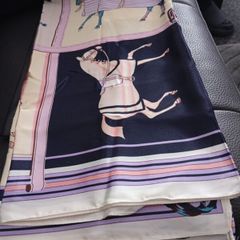Silk scarf with horses design