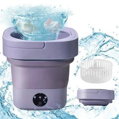 Portable Folding Mini Washing Machine 8L Travel Washer with Drying Bucket (EU Plug)
