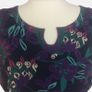 Debenhams Navy Purple Floral Cotton Sleeveless Midi Length Shift Dress Uk 20 Including Post Image 2