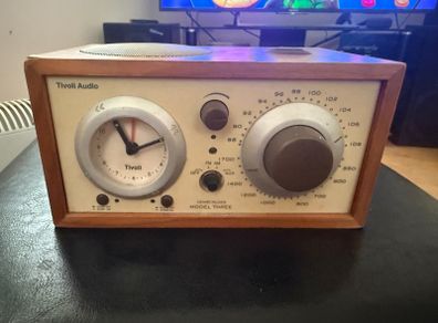 Tivoli Audio Model Three Retro Wooden Radio / Alarm Clock