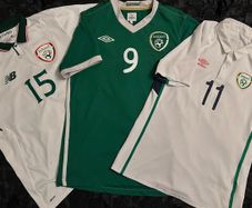 Republic Of Ireland Match Worn / Issued Football Jersey Shirt Set Of 3!