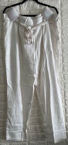 Linen White Trousers Size 20