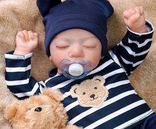 FREE EXPRESS SHIPPING Reborn Babies - 17 Inches Handmade Lifelike Baby Dolls Boy Soft Cloth Body, Like a Real Baby