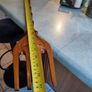 Giant African fork, wooden decorative utensils with image on the end  handle., farmhouse decor. 80 x 12 cm. Image 2