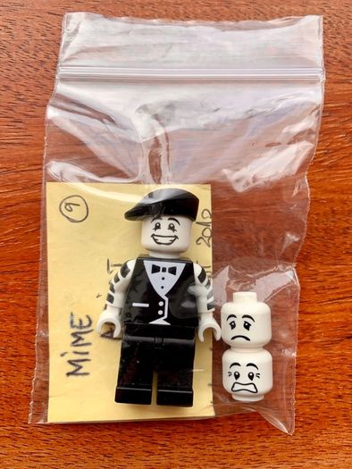 Lego minifigure Mime Artist - Series 2 (2010)