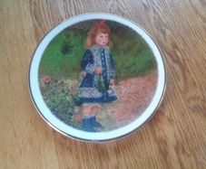 Bone China "A Girl with Watering Can" Plate for Sale