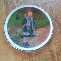 Bone China "A Girl with Watering Can" Plate for Sale