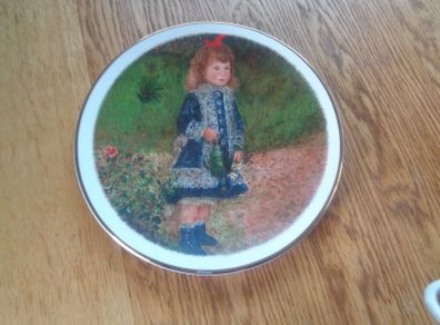 Bone China "A Girl with Watering Can" Plate for Sale
