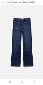 Zara High Waist Mini Flare Jeans