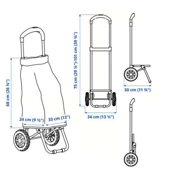IKEA shopping trolley - black - like new