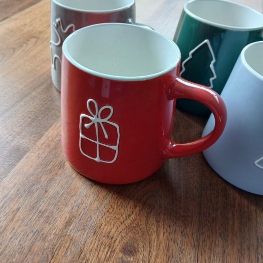 Belleek Living Christmas Doodles Mugs Set of 4