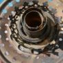 Vintage Victorian oil lamp CAST IRON BASE with Bristol  bowl Image 5