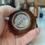 486 - Set of 2 Vintage Brown Amber Glass Cork Top Collectible Decorative Bovril Bottles Image 4