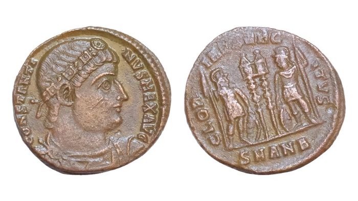 Constantinus I The Great 306-337 AE17mm 2,6g  Soldiers Military Standarts