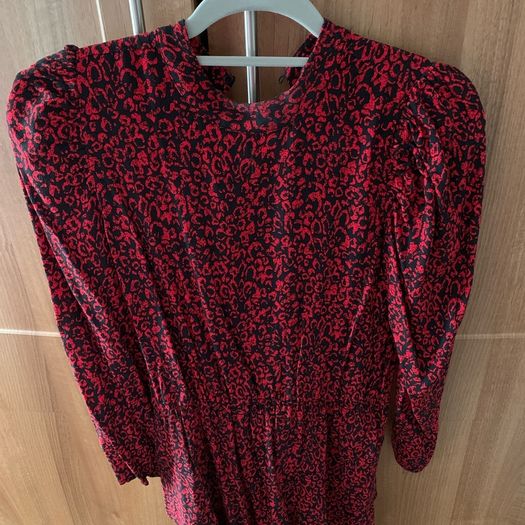Zara Red & Black Print Dress