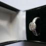 Vintage Genuine Fossil Sterling Silver 925 hallmarked Pave Round Ring size P - 3,3g Image 3