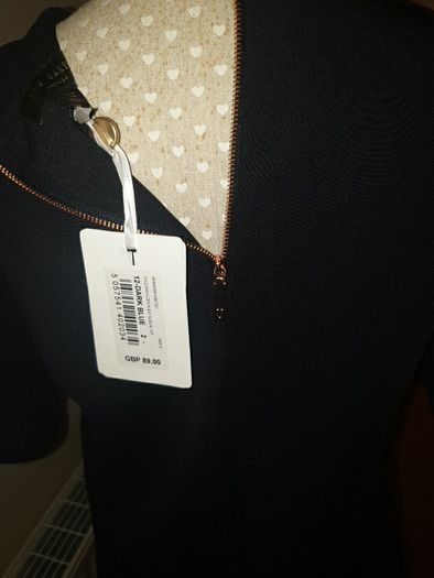 Ted Baker navy cold shoulder top size 2 uk10