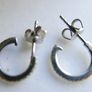 Vintage Sterling Silver 925 Hoop Studs Earrings 1,5g Image 3