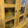 Glass Front Pine Dresser In VG Condition Height 202cm Width 153cm Depth 48cm Image 3